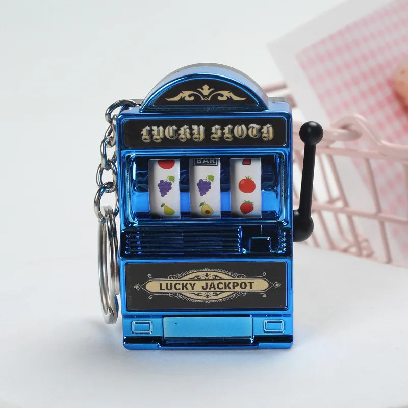 Slot Machine Keychain Lucky Jackpot