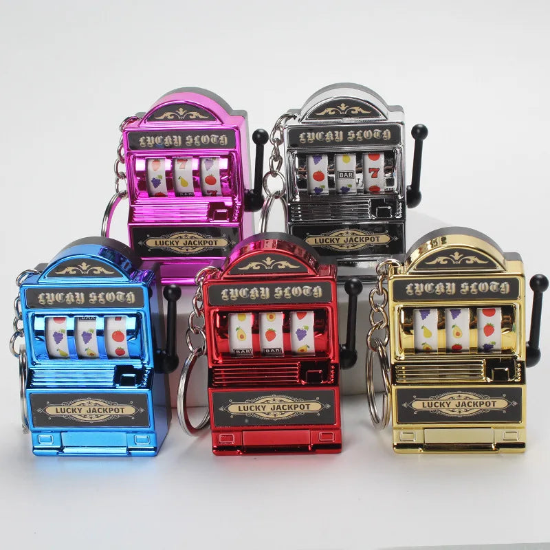 Slot Machine Keychain Lucky Jackpot