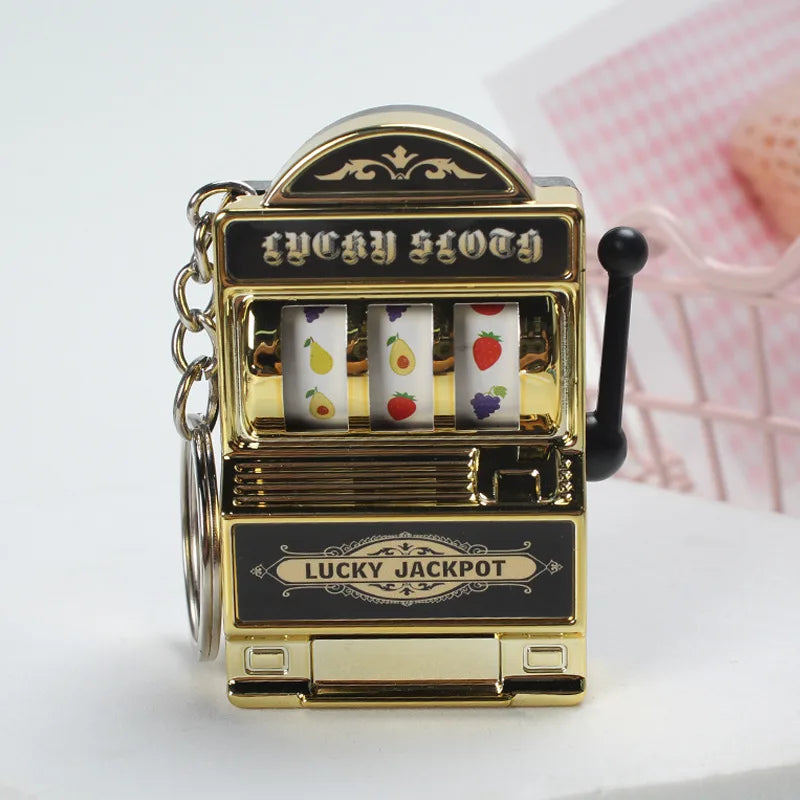 Slot Machine Keychain Lucky Jackpot