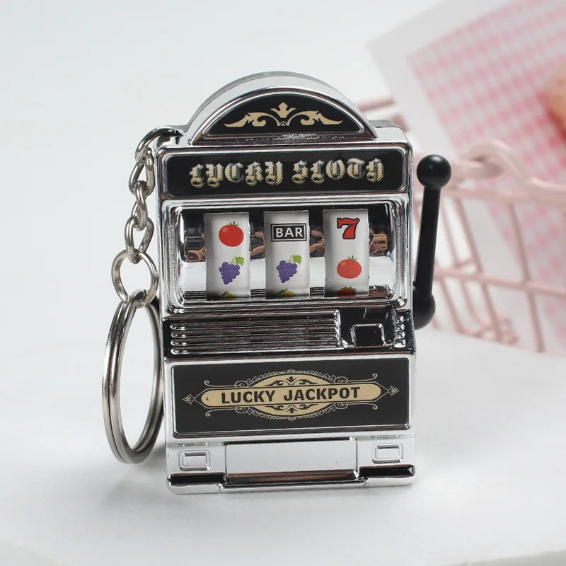 Slot Machine Keychain Lucky Jackpot