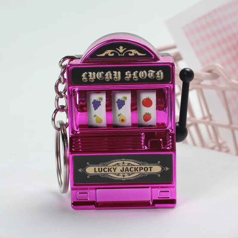 Slot Machine Keychain Lucky Jackpot