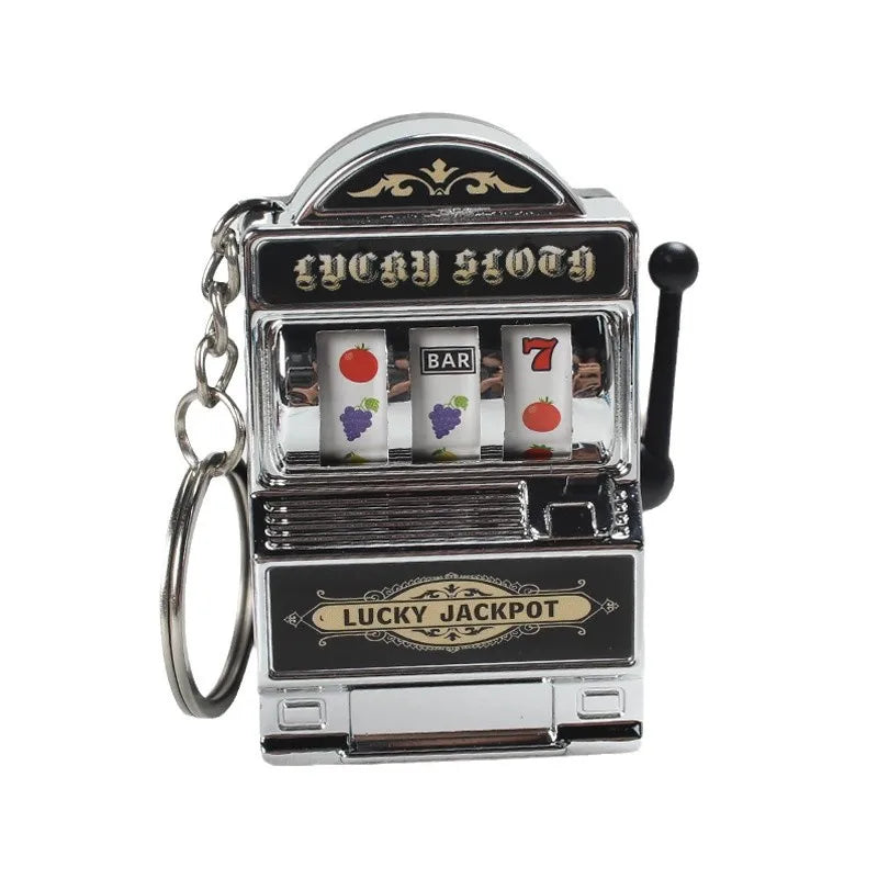 Slot Machine Keychain Lucky Jackpot