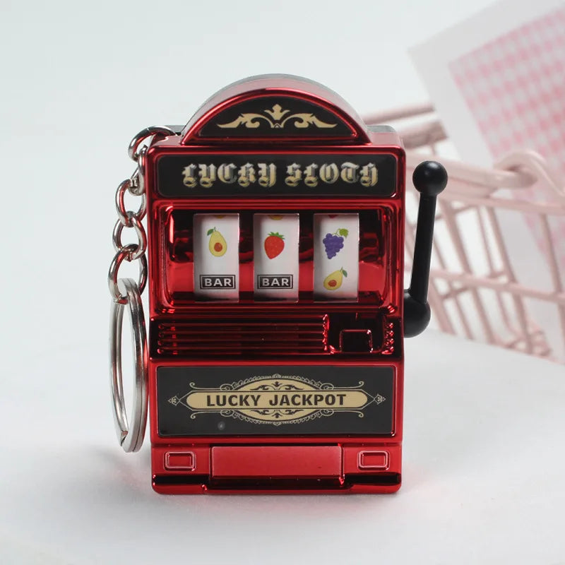 Slot Machine Keychain Lucky Jackpot