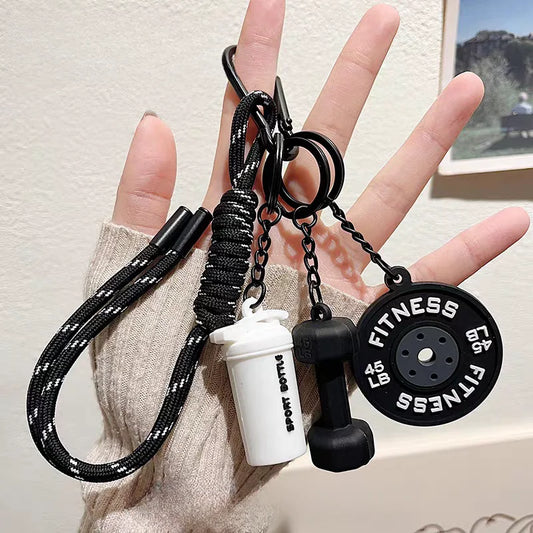Clean Fit Gym Keychain -- Dark