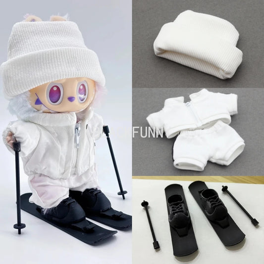Labubu Doll Winter Snow Resort Skiing Clothes