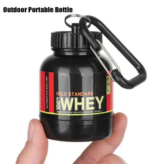 Mini Portable Protein Powder Bottles with Keychain